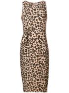 P.a.r.o.s.h. Leopard Print Midi Dress - Brown