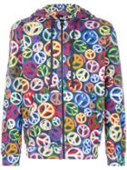 Love Moschino Peace Sign Printed Hoodie - Multicolour