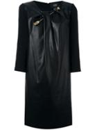 Cavalli Class Embellished Knot Detail Dress, Women's, Size: 42, Black, Polyester/viscose