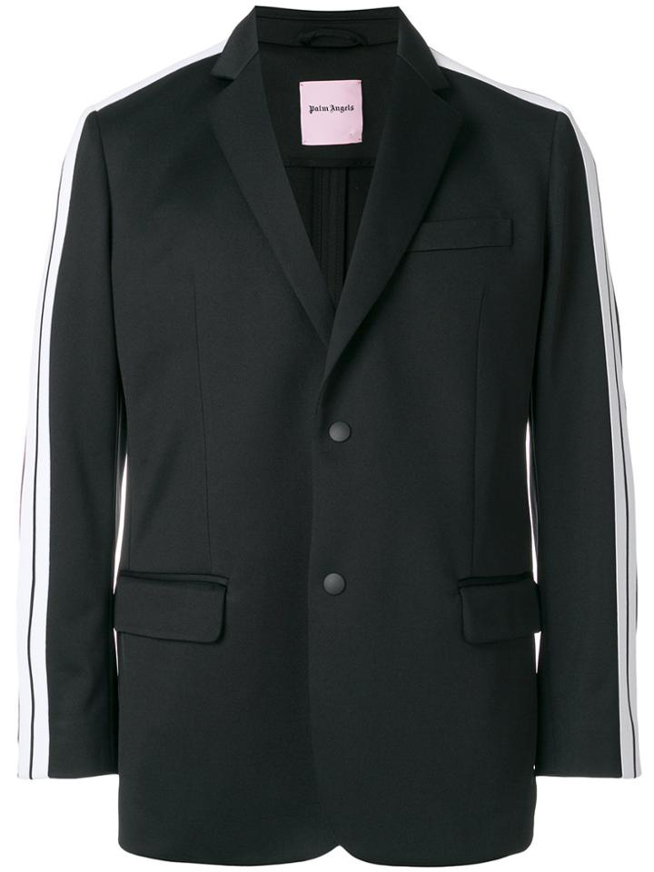 Palm Angels Stripe Detail Blazer - Black