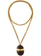 Lanvin Vintage Oval Pendant Necklace