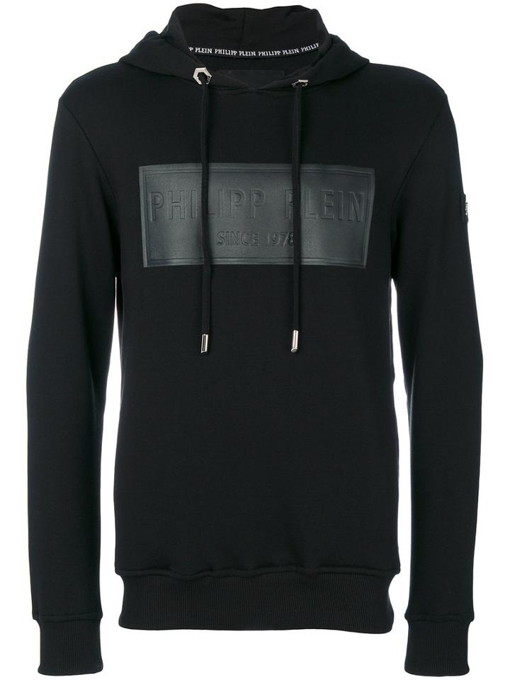 Philipp Plein - Logo Panel Hoodie - Men - Cotton - L, Black, Cotton