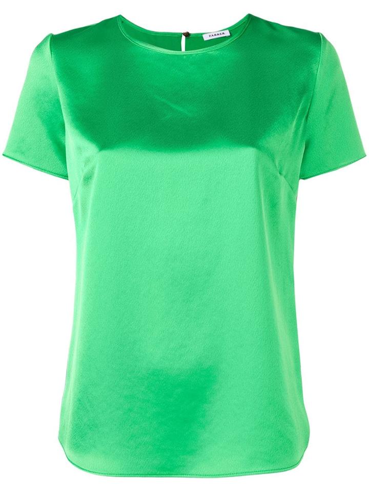 P.a.r.o.s.h. Satin T-shirt Blouse - Green