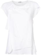 Jil Sander Draped T-shirt - White