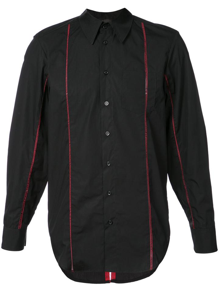 Yang Li Striped Shirt - Black