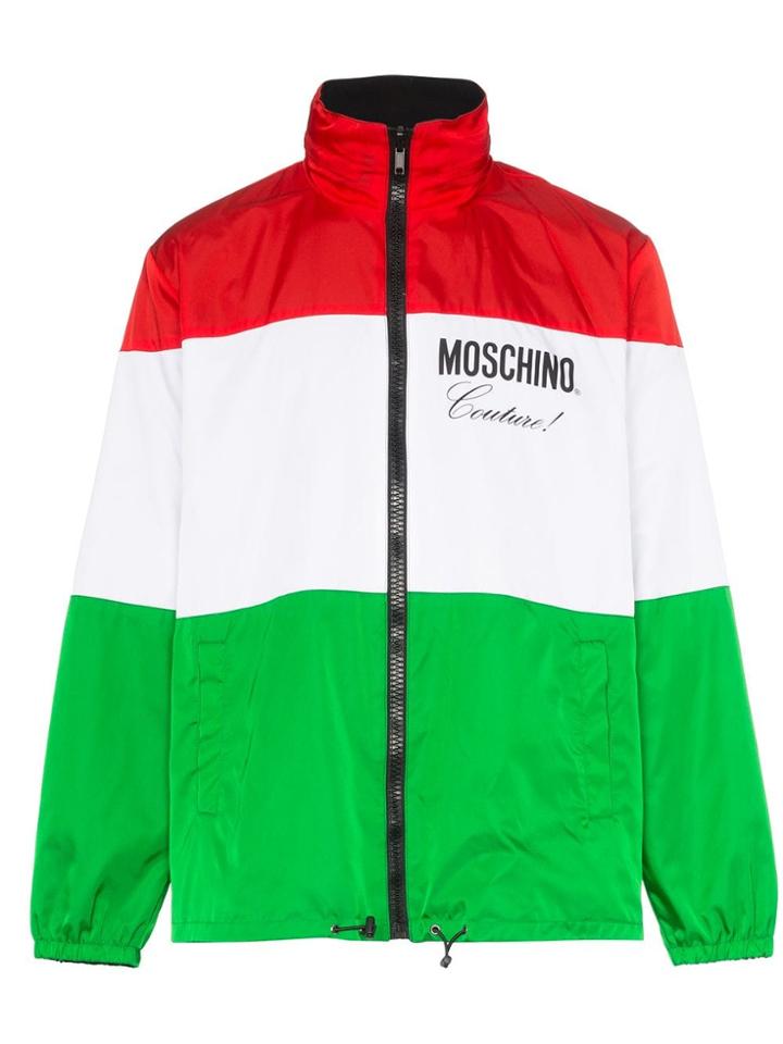 Moschino Italian Flag Logo Jacket - 0215 Red White Green