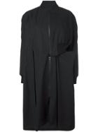 Yohji Yamamoto Zip Up Asymmetric Coat, Women's, Size: 2, Black, Cotton