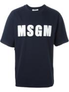 Msgm Logo Appliqué T-shirt