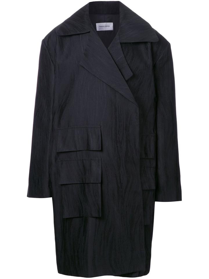 Strateas Carlucci 'macro' Coat - Black