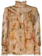 Zimmermann Floral Print Blouse - Neutrals