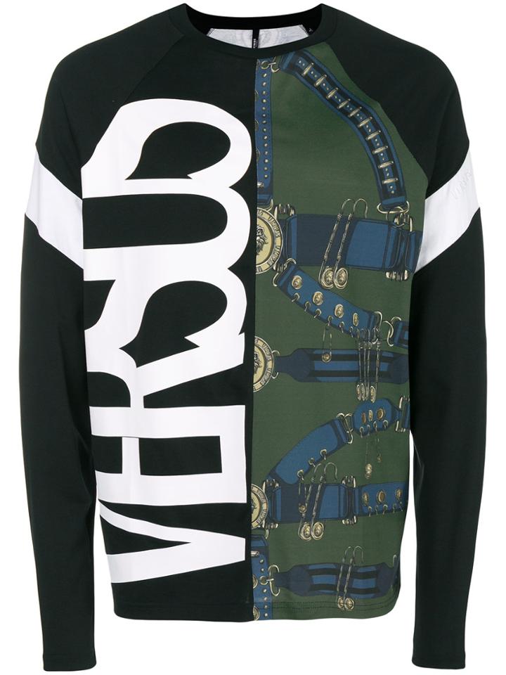 Versus Printed Sweater - Black