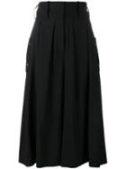 J.w.anderson Pleat Front Culottes, Women's, Size: 10, Black, Spandex/elastane/viscose/virgin Wool