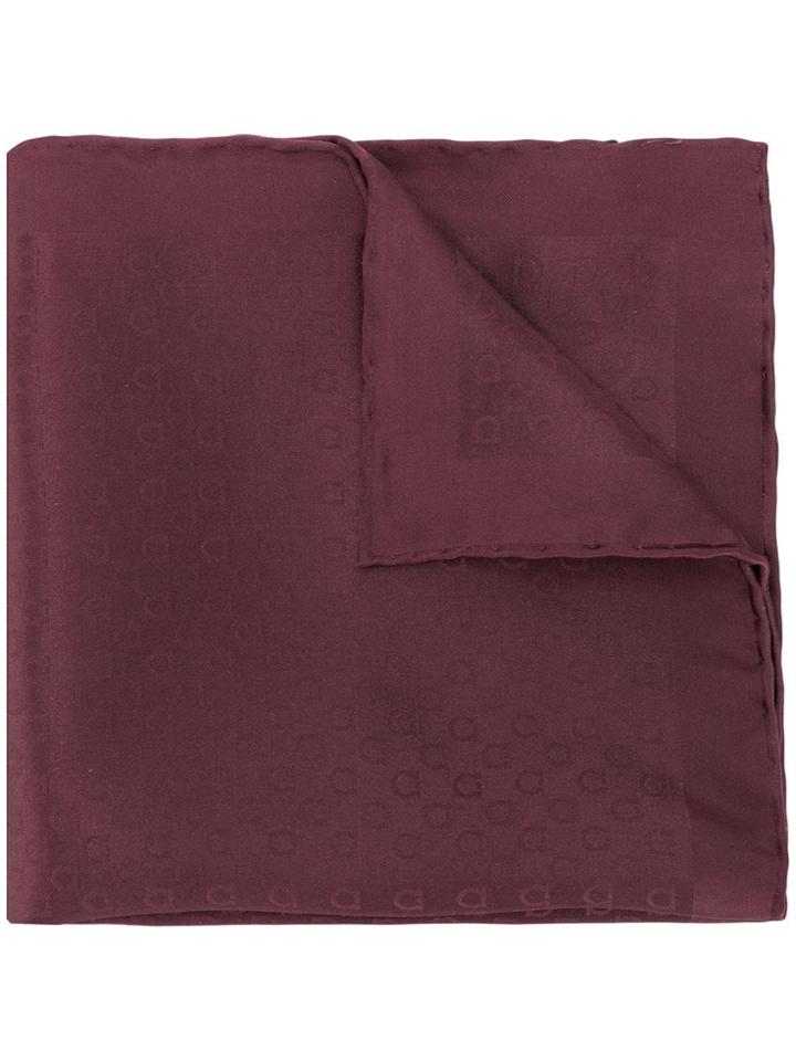 Salvatore Ferragamo Gancini Pocket Square - Red