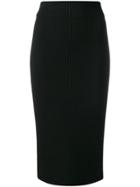 Calvin Klein Fitted Pencil Skirt - Black