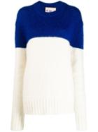 Plan C Colour Block Sweater - White