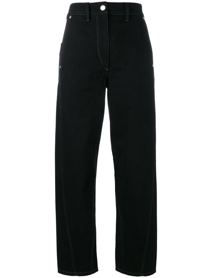 Lemaire Straight Leg Trousers, Women's, Size: 38, Black, Cotton