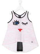 Armani Junior Face Print Vest Top, Toddler Girl's, Size: 4 Yrs, White