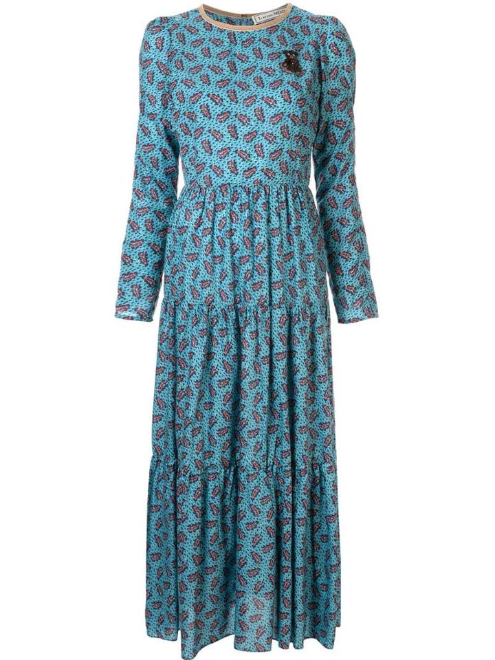 Tu Es Mon Trésor Printed Maxi Dress - Blue