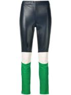 P.a.r.o.s.h. Colour Block Skinny Trousers - Blue