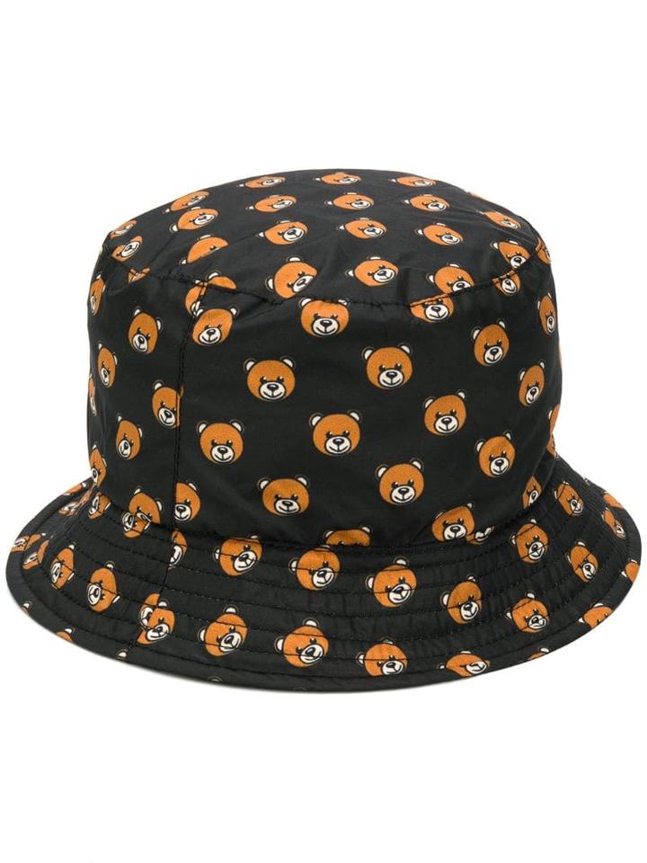 Moschino Teddy Bear-print Bucket Hat - Black