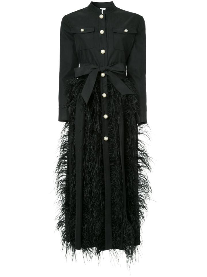 Huishan Zhang Panelled Shirt Dress - Black