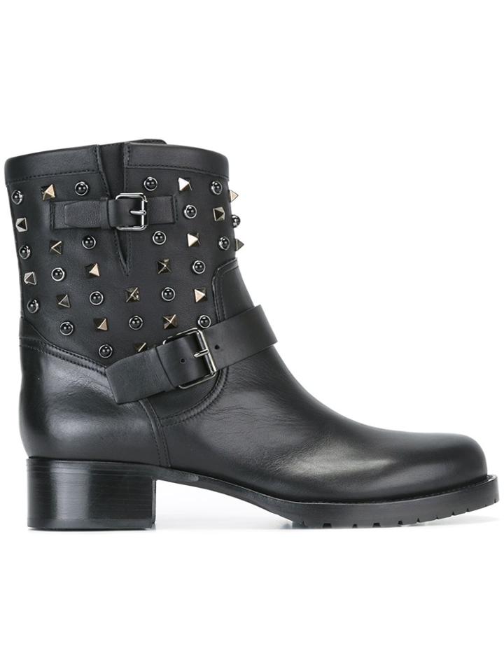 Valentino Valentino Garavani 'rockstud Rolling' Boots - Black