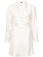 Cult Gaia Wrap Shirt Dress - Nude & Neutrals