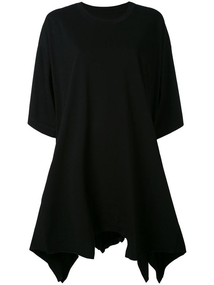 Draped T-shirt Dress - Women - Cotton - M, Black, Cotton, Mm6 Maison Margiela