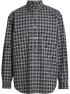 Burberry Small Scale Check Cotton Shirt - Blue