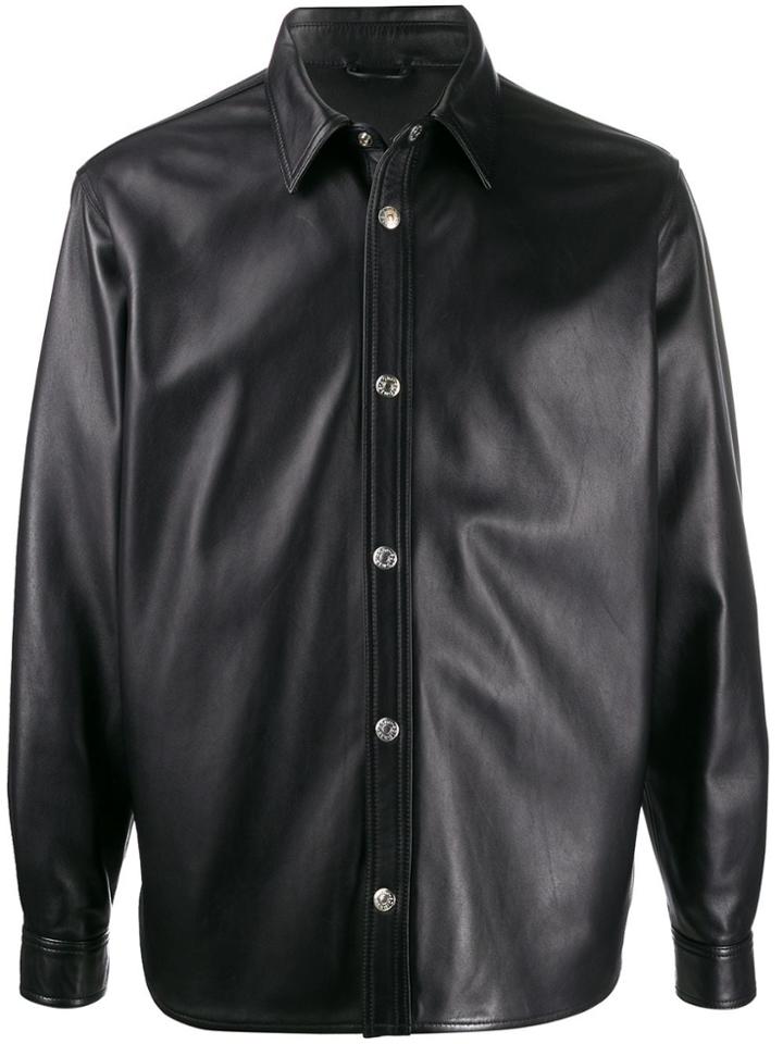 Acne Studios Leather Overshirt - Black