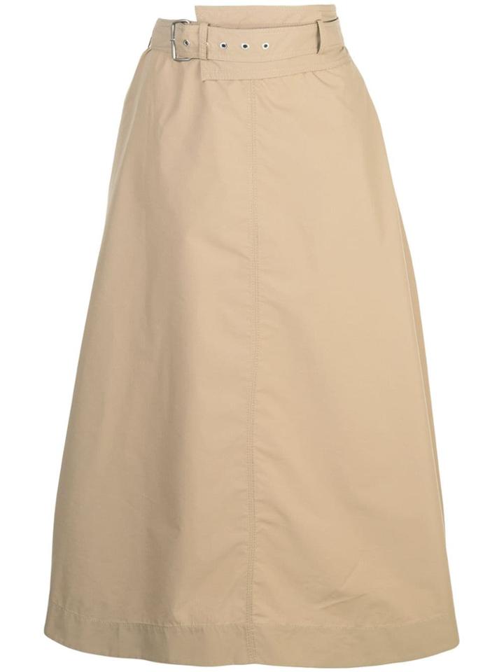 3.1 Phillip Lim A-line Poplin Skirt - Brown