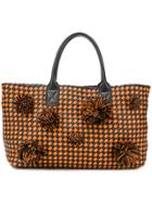 Bottega Veneta Intrecciato Pom Pom Tote - Black
