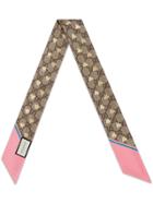 Gucci Gg Bees Silk Neck Bow - Nude & Neutrals