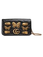 Gucci Gg Marmont Animal Studs Mini Bag - Black