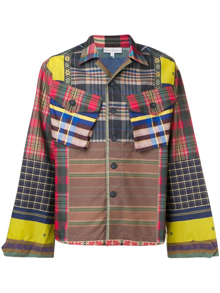 Pierre-louis Mascia Patchwork Print Jacket - Brown