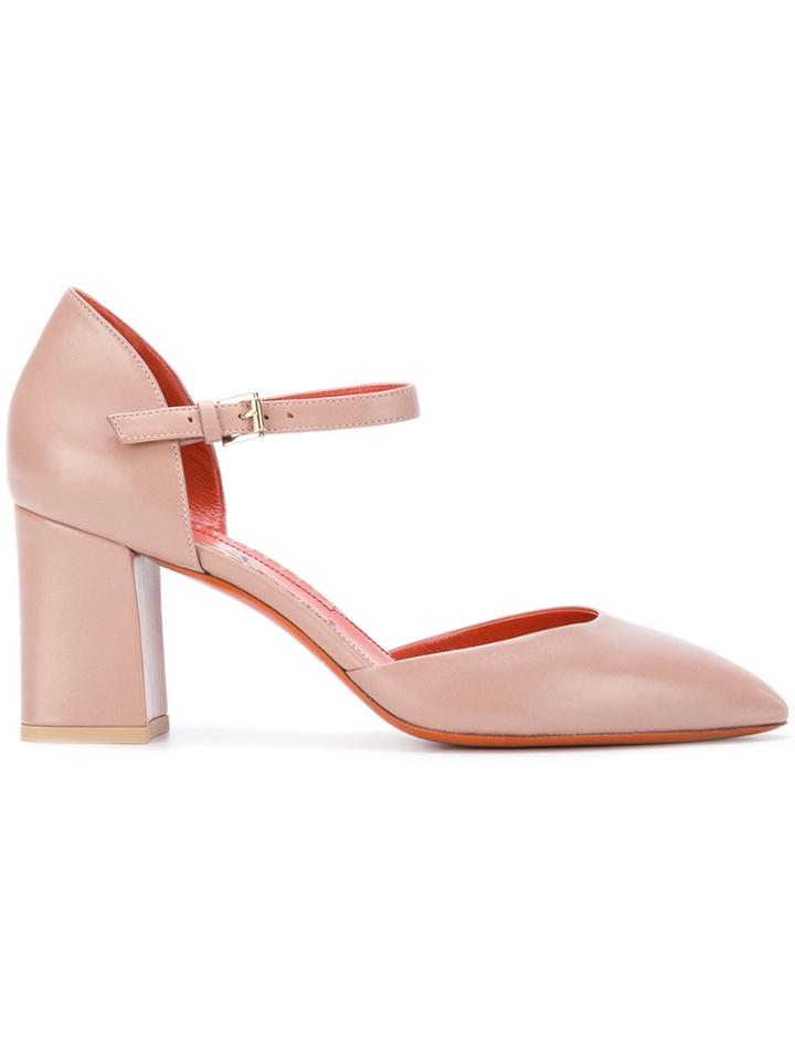 Santoni Ankle Strap Pumps - Nude & Neutrals