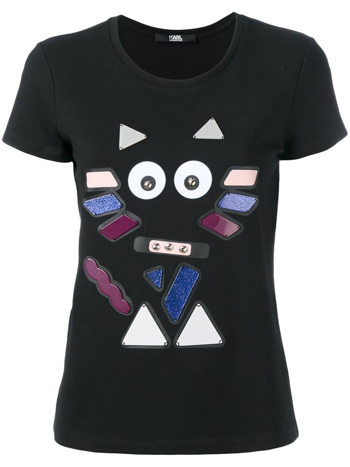 Karl Lagerfeld D1 T-shirt, Women's, Size: Small, Black, Polyamide/spandex/elastane/viscose