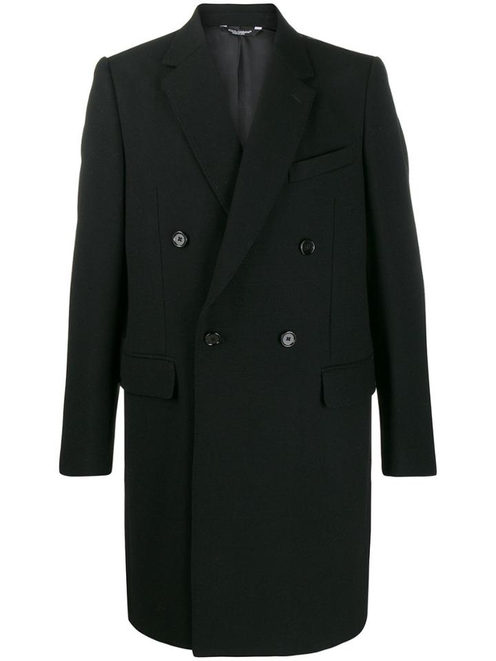 Dolce & Gabbana Double-breasted Midi Coat - Black