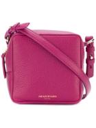 Sara Battaglia Double Zip Crossbody Bag - Pink & Purple