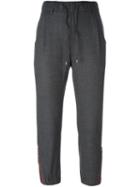 Brunello Cucinelli Zipped Detail Track Pants, Women's, Size: 38, Grey, Polyester/spandex/elastane/acetate/virgin Wool