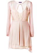 Lilly Sarti Panelled Dress, Women's, Size: 40, Pink/purple, Polyamide/acetate