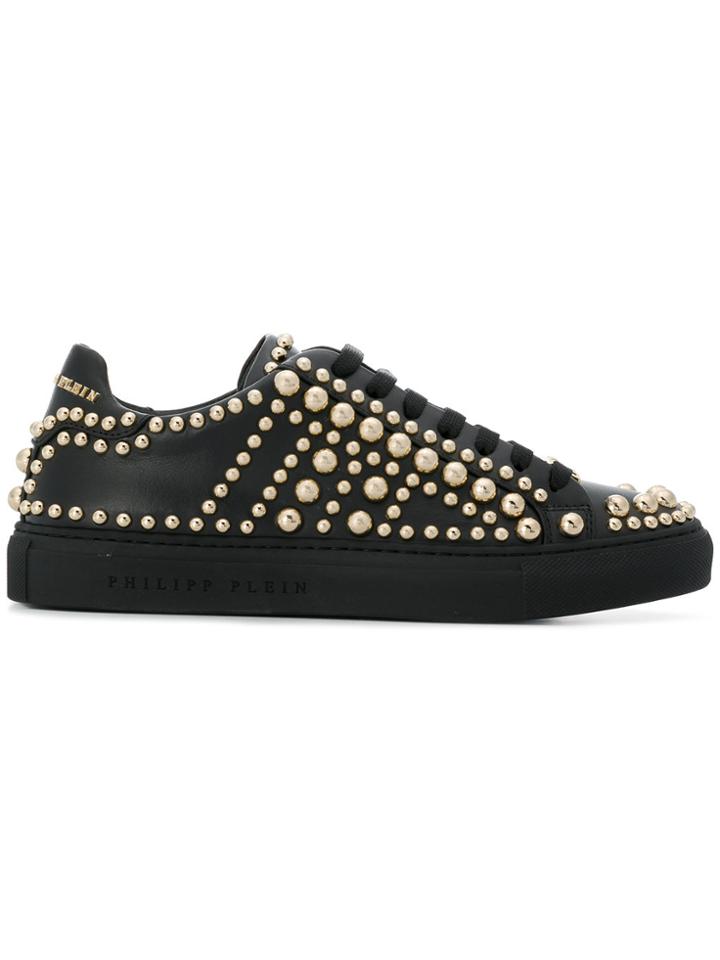 Philipp Plein Studded Low Top Sneakers - Black