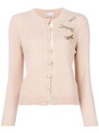 Red Valentino Beaded Dragonfly Detail Cardigan - Pink & Purple