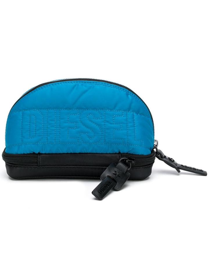Diesel Quilted Logo Purse - Blue