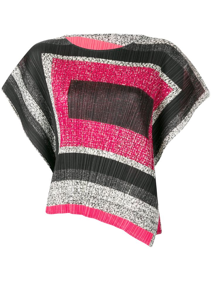 Pleats Please By Issey Miyake Square Printed Loose Blouse -