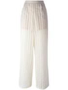 Erika Cavallini 'koan' Trousers, Women's, Size: 40, White, Polyester/acetate/cotton/polyamide