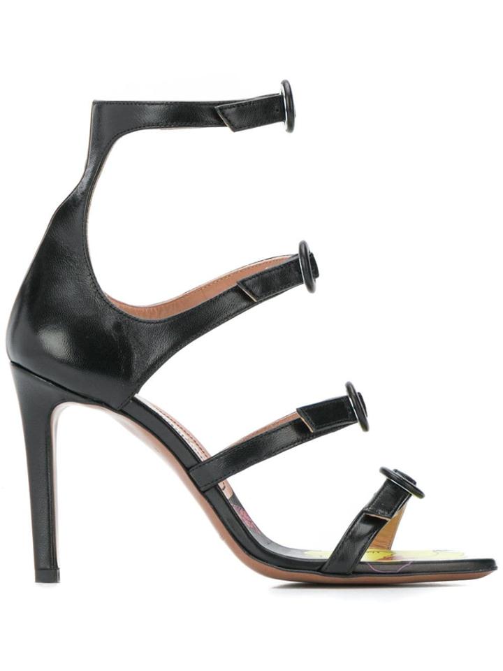 L'autre Chose Buckle Strap Sandals - Black