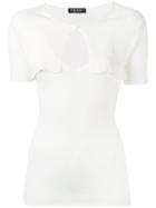 Twin-set - Layered Ribbed Top - Women - Polyester/viscose - M, White, Polyester/viscose