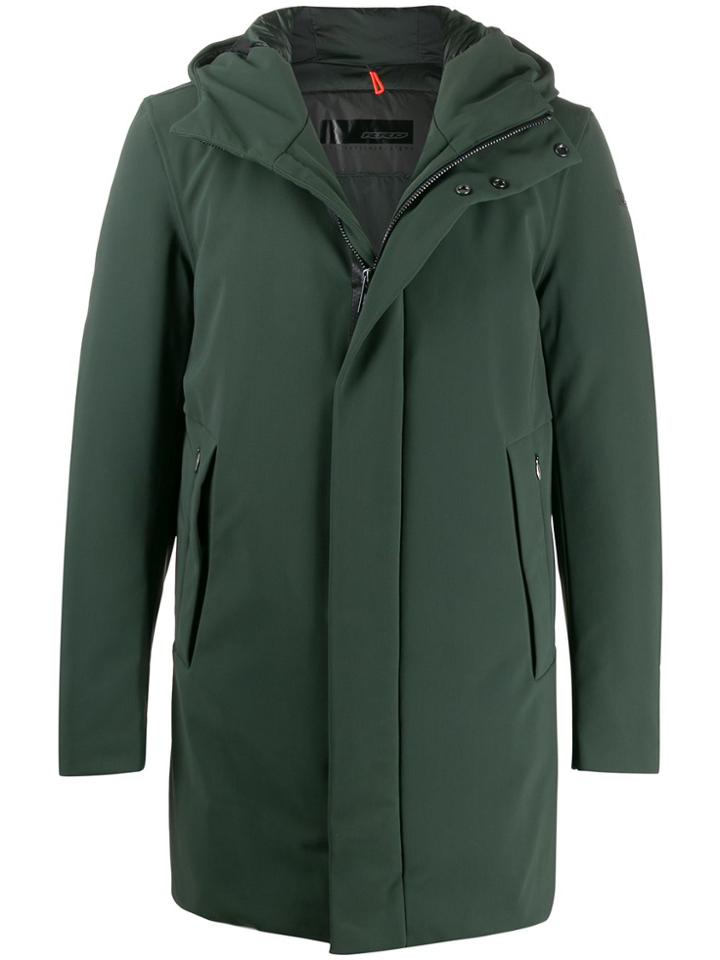 Rrd Hooded Padded Midi Coat - Green