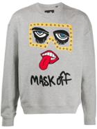 Haculla Feature Embroidered Sweatshirt - Grey